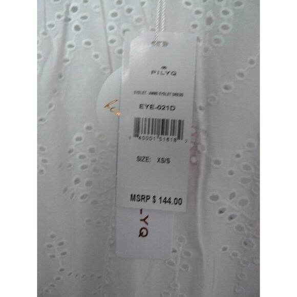 Pilyq Anne Eyelet Tiered Dress Swimsuit Beach Cover Up S XS NEW - Picture 8 of 8